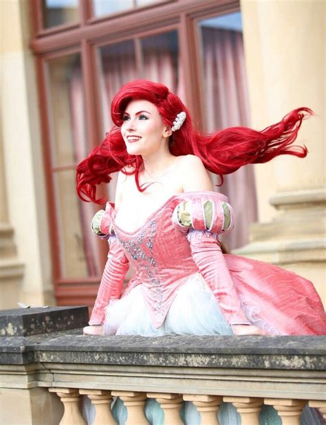 Ariel cosplay | Pink ball gown, Ariel cosplay, Ariel pink dress