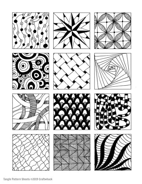 Inspired By Zentangle: Patterns and Starter Pages of 2022