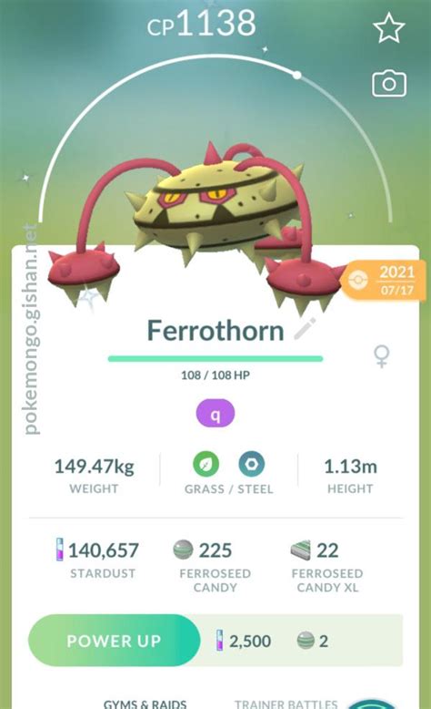 Shiny Ferrothorn - Pokemon Go