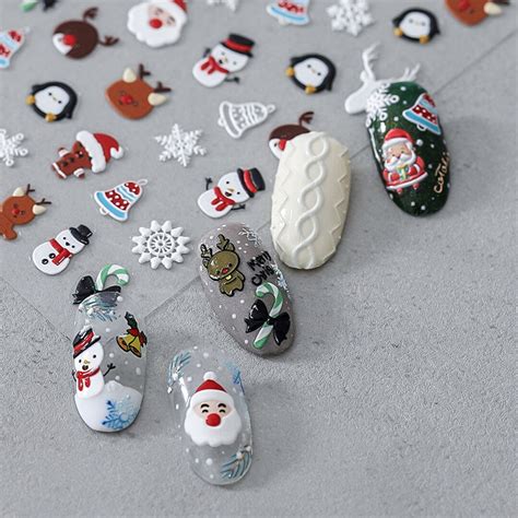 Christmas Nail Stickers, Christmas Nail Deals, Santa Nail Stickers ...