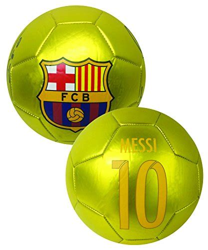 Buy Messi Signature Soccer Ball Gold Size #4, FC Barcelona Messi Name ...