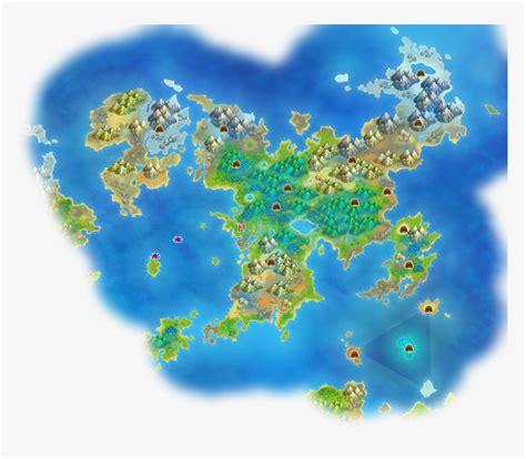 Official Map Of The Pokemon World, HD Png Download - kindpng