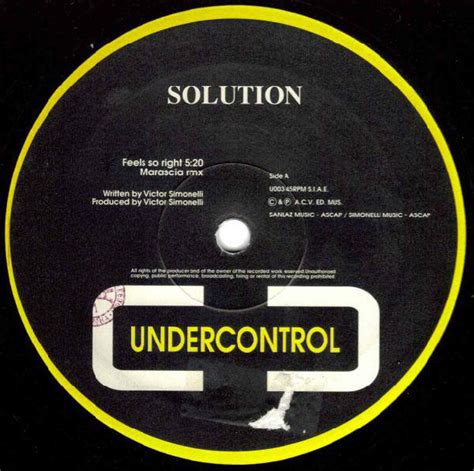 Solution – Feels So Right (1993, Vinyl) - Discogs