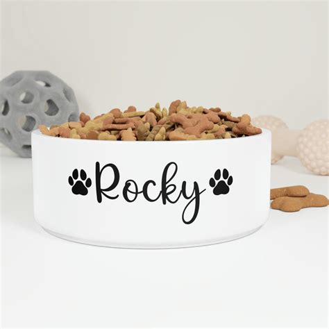 Personalized Pet Bowl, Custom Dog Bowl, Ceramic Dog Cat Bowls, Cat Food ...