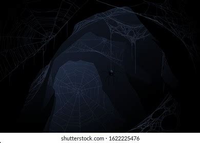 Dark Cave Spider Web Stock Vector (Royalty Free) 1622225476 | Shutterstock