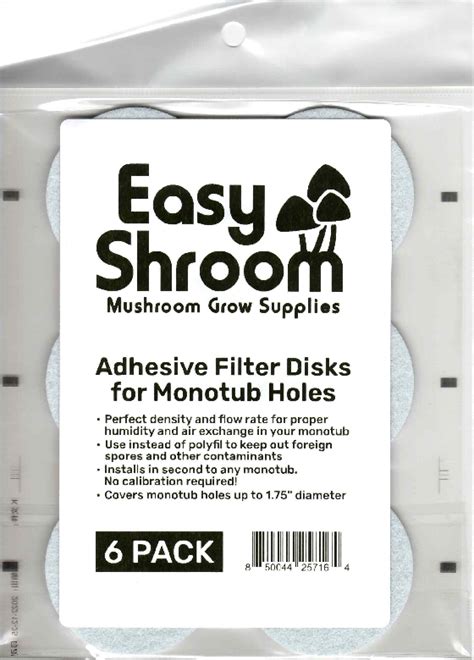 Adhesive Filter Disks for Monotub Holes | Easy Shroom