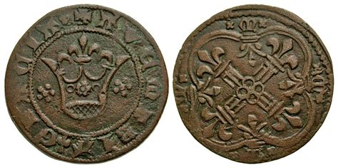 France. Charles VI. 1380-1422. AE jeton. Struck 1385-1415. Scarce. - Agora Auctions