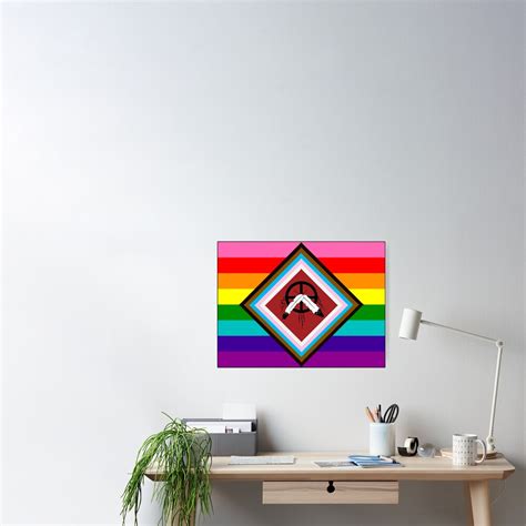 "Two Spirit LGBTQ2A+ Pride Flag" Poster for Sale by foxandtigersden | Redbubble