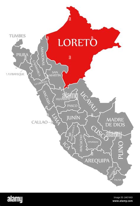 Loreto department map fotografías e imágenes de alta resolución - Alamy