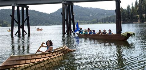 Coeur d’Alene Tribe members begin 100-plus mile journey in dugout canoe | Coeur d'alene, Dugout ...