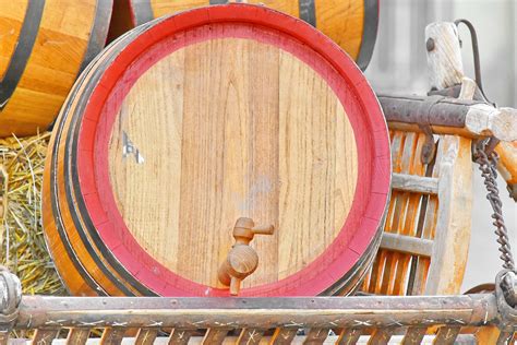 Free picture: antique, barrels, carriage, decoration, straw, wooden ...