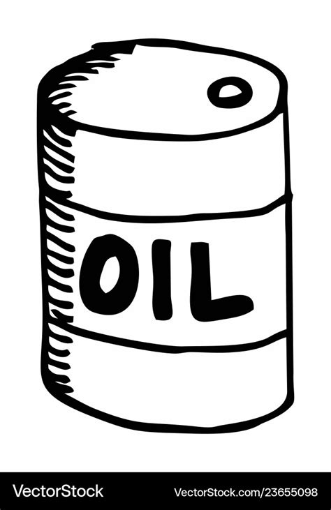 Oil can freehand Royalty Free Vector Image - VectorStock