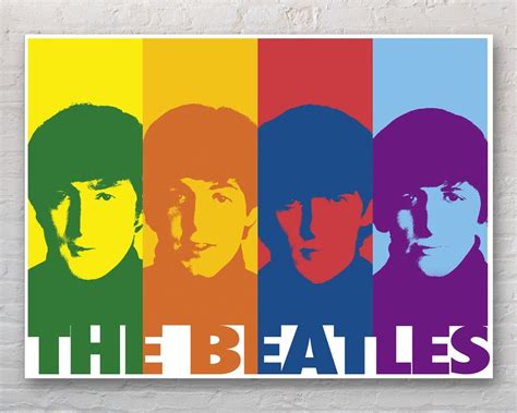 The Beatles Wall Art Pop Art Canvas Beatles Canvas Print Pop Art Photo Reproduction Print ...