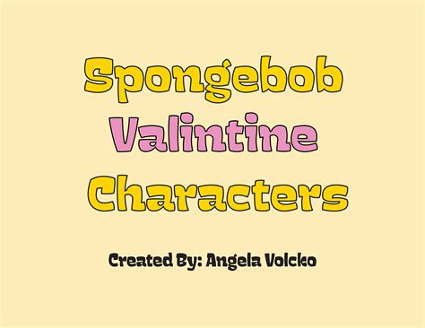 Spongebob Valentine Characters :: Behance