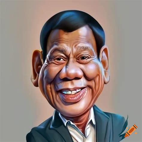 Caricature of rodrigo duterte on Craiyon