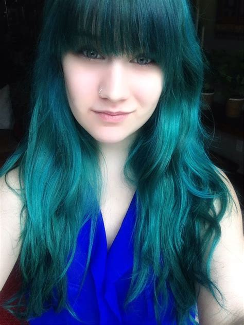 My teal hair. Dyed with Manic Panic Voodoo Blue. | Manic panic voodoo ...