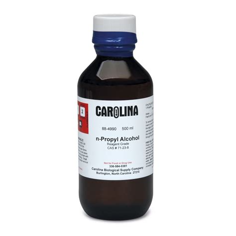 n-Propyl Alcohol, Reagent Grade, 500 mL | Carolina.com