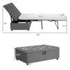 Costway Folding Ottoman Sleeper Bed With Mattress Convertible Guest Bed Grey : Target