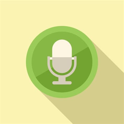 Premium Vector | Microphone icon flat vector button interface web design