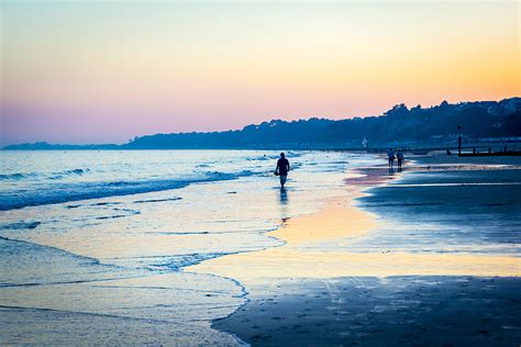 Sunset at Bournemouth beach Photograph by David Jackson - Fine Art America