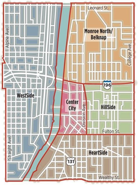 Map Of Downtown Grand Rapids - Maping Resources