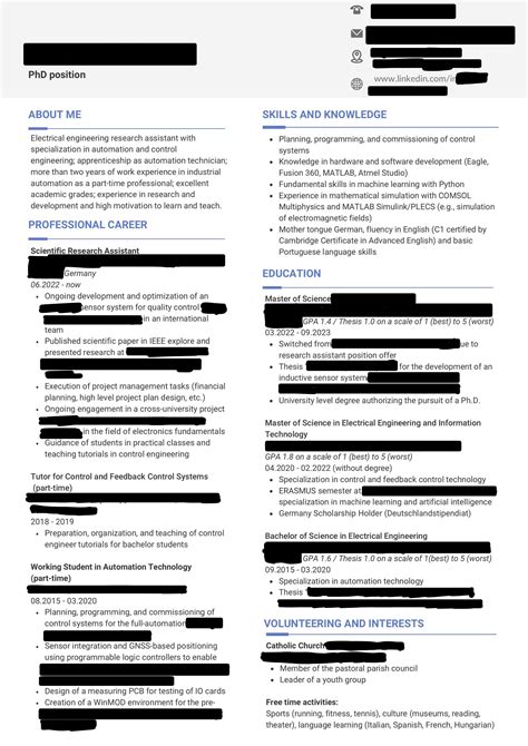 PhD position CV and Resume Tips : r/PhD