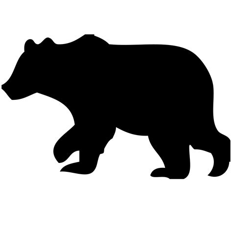 Bear Vector Silhouette at GetDrawings | Free download