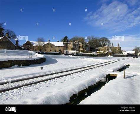 Tissington Derbyshire Peak District Winter Stock Photo - Alamy