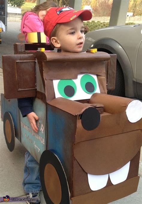 Shana: My 3 year old son dressed as Tow Mater from the Cars movies. We decided to go with the ...