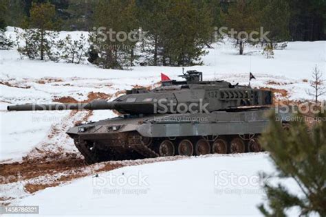 Leopard 2 Tank At Nato Forces Exercises Stock Photo - Download Image ...