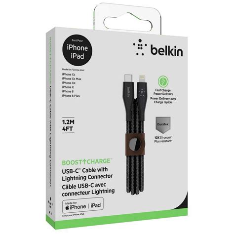 Belkin Boost Charge USB-C Cable With Lightning Connector With Strap 1M ...