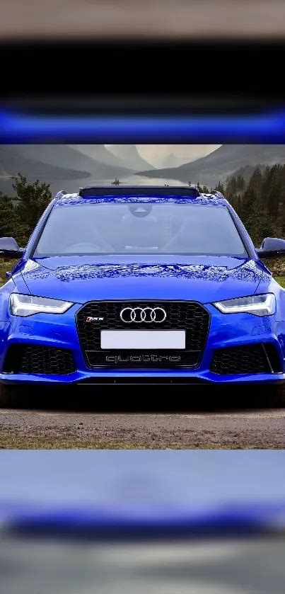 Vibrant Blue Audi Car Wallpaper - free download