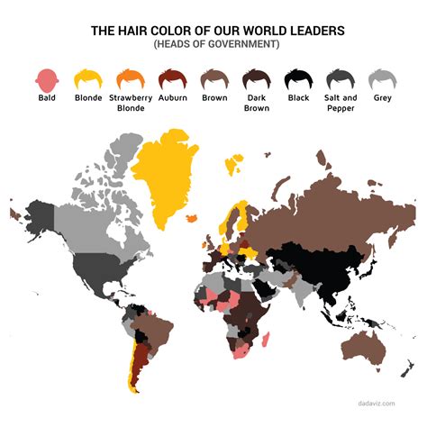 The Hair Color of our World Leaders. Related: Eye... - Maps on the Web