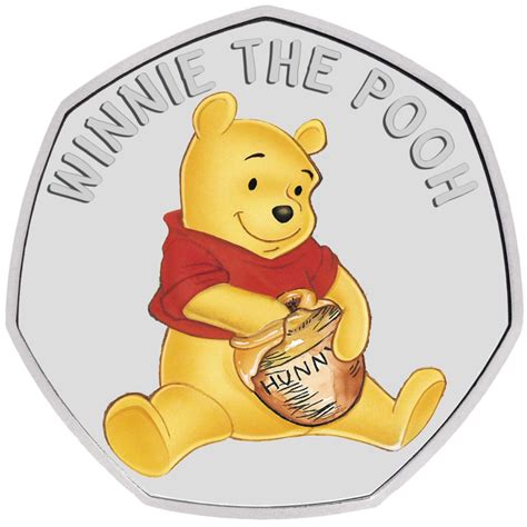 Winnie the Pooh and Friends 50p Tigger and Owl - BU, Colour Silver and Gold Proof 50p