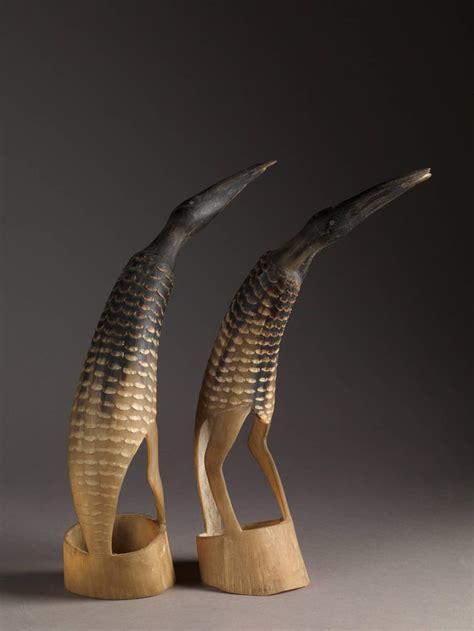 Collection of 70 Vintage Hand-Carved Cow Horn Sculptures, 20th Century For Sale at 1stDibs