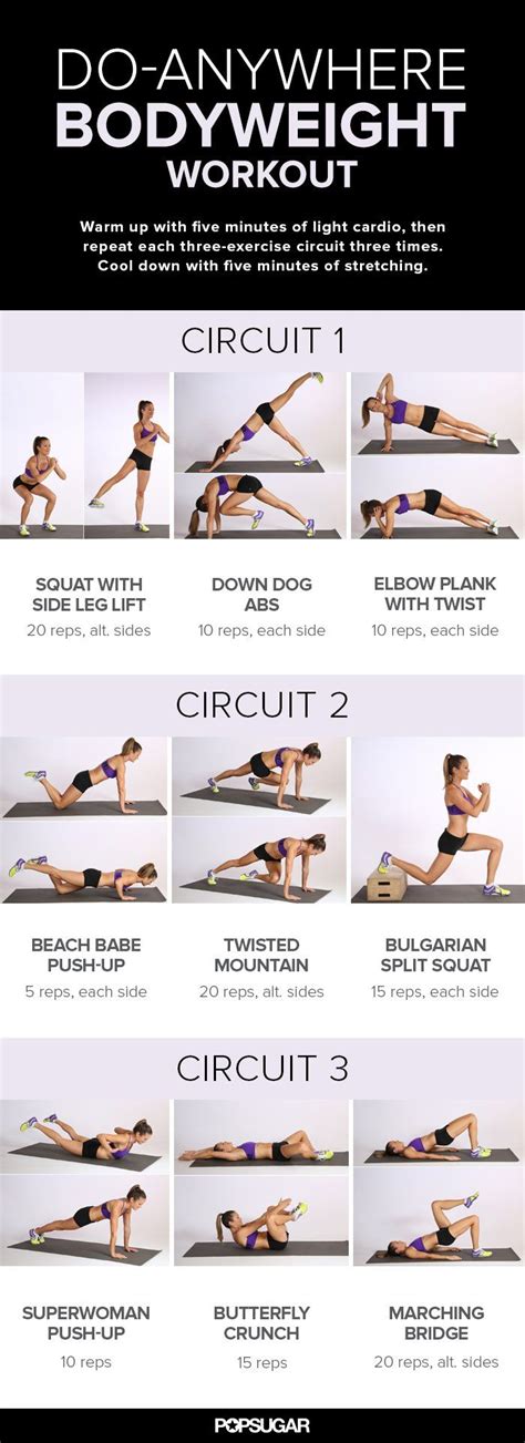 40-Minute Do-Anywhere Bodyweight Circuit | Workout, Fitness body ...