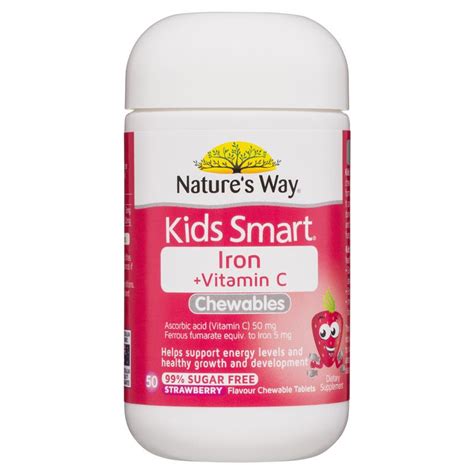 Buy Nature's Way Kids Smart Iron Chewable 50 Tablets Online at Chemist ...