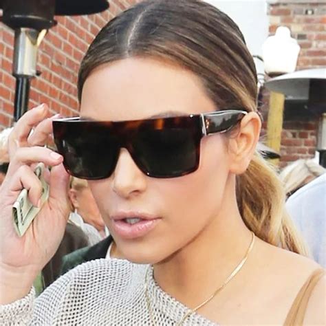 Aliexpress.com : Buy Kim Kardashian Sunglasses Lady Flat Top Eyewear ...