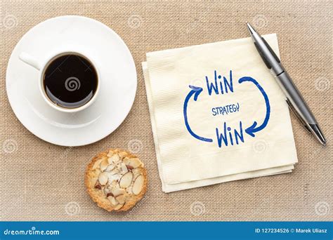 Win-win Strategy Concept on Napkin Stock Photo - Image of arrow, advice ...