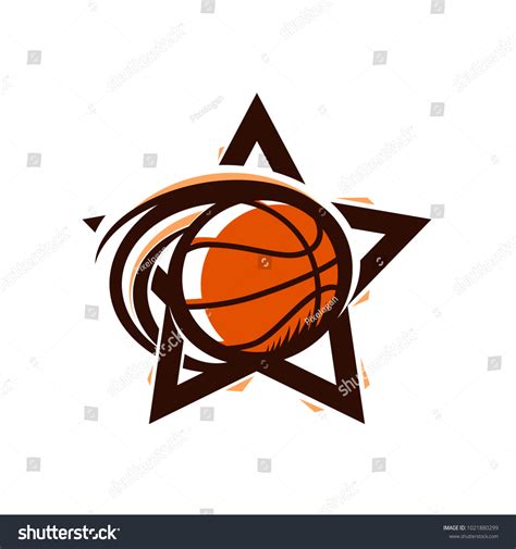 Basketball Star Sport Logo Stock Vector (Royalty Free) 1021880299 ...