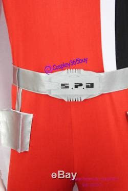 Power Rangers SPD Red Ranger Cosplay Costume include boots covers