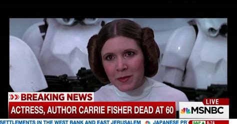 Hundreds react to Carrie Fisher's death