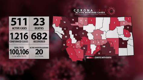 Montana COVID-19 case numbers update - July 5