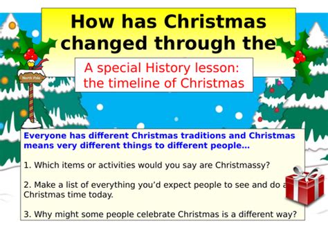 Christmas History Timeline lesson | Teaching Resources