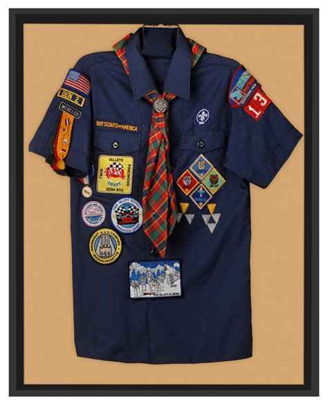 framed boy scout uniform - The Great Frame Up