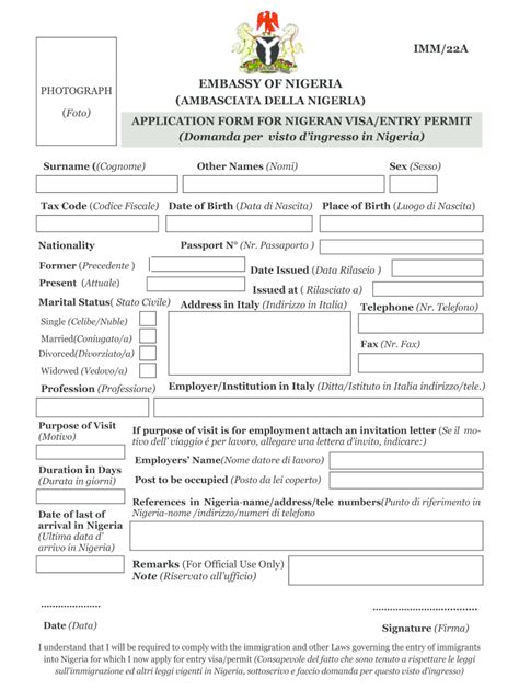 Nigeria embassy rome passport renewal: Fill out & sign online | DocHub