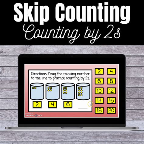 Skip Counting Activity {Google Slides} Count by 2's! Math Digital Task Cards | Skip counting ...