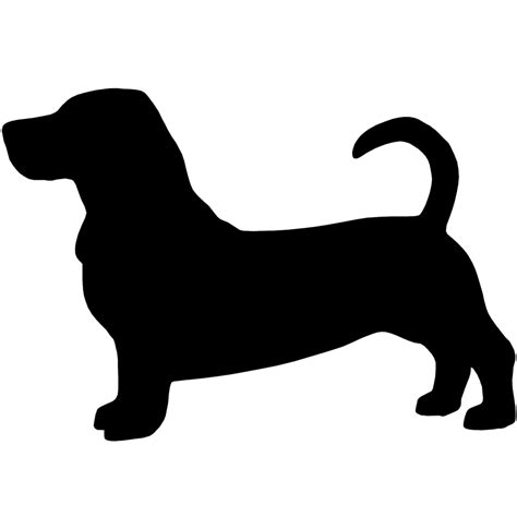 Basset Hound Silhouette at GetDrawings | Free download