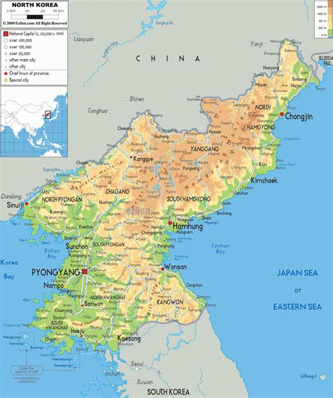 MAPAS DA COREIA DO NORTE - Geografia Total™