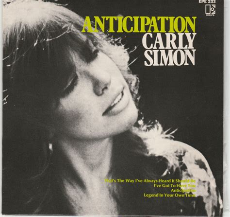 Carly Simon – Anticipation (1973, Vinyl) - Discogs